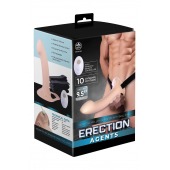 Телесный полый страпон с вибрацией Erection Agents - 24,1 см. - NMC - купить с доставкой во Владивостоке