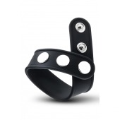 Черное эрекционное кольцо на кнопках - Blush Novelties - во Владивостоке купить с доставкой