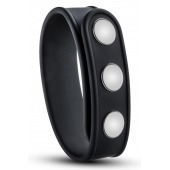 Черное эрекционное кольцо на кнопках - Blush Novelties - во Владивостоке купить с доставкой