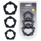 Набор из 3 эрекционных колец Beaded Silicone Cockring Set - Shots Media BV - во Владивостоке купить с доставкой