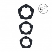 Набор из 3 эрекционных колец Beaded Silicone Cockring Set - Shots Media BV - во Владивостоке купить с доставкой