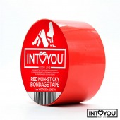 Красный скотч для фиксации Non-Sticky Bondage Tape - 15 м. - Intoyou - купить с доставкой во Владивостоке