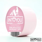 Розовый скотч для фиксации Non-Sticky Bondage Tape - 15 м. - Intoyou - купить с доставкой во Владивостоке