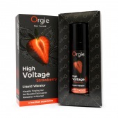 Жидкий вибратор Orgie High Voltage Strawberry - 15 мл. - ORGIE - купить с доставкой во Владивостоке
