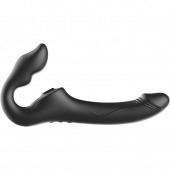 Черный безремневой страпон с 3 моторами - Ibiza - купить с доставкой во Владивостоке