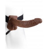 Полый мужской фаллопротез Hollow Strap-On with Balls - 24 см. - Pipedream - купить с доставкой во Владивостоке