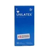 Классические презервативы Unilatex Natural Plain - 12 шт. + 3 шт. в подарок - Unilatex - купить с доставкой во Владивостоке