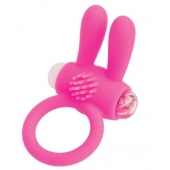 Розовое эрекционное виброкольцо A-toys с ушками - A-toys - во Владивостоке купить с доставкой