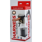 Насадка-фаллоимитатор на кожаных трусиках Harness Ultra Realistic 7  - 18 см. - LOVETOY (А-Полимер) - купить с доставкой во Владивостоке