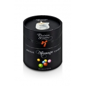 Массажная свеча с ароматом бубль-гума Bougie de Massage Gourmande Bubble Gum - 80 мл. - Plaisir Secret - купить с доставкой во Владивостоке