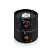 Массажная свеча с ароматом клубники Bougie de Massage Gourmande Fraise - 80 мл. - Plaisir Secret - купить с доставкой во Владивостоке