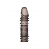 Дымчатая закрытая насадка ToyFa XLover с чешуйками и пупырышками - 13,5 см. - ToyFa - во Владивостоке купить с доставкой