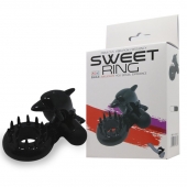 Чёрное эрекционное виброкольцо Sweet Ring с дельфинчиком - Baile - во Владивостоке купить с доставкой