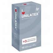 Презервативы с рёбрами Unilatex Ribbed - 12 шт. + 3 шт. в подарок - Unilatex - купить с доставкой во Владивостоке