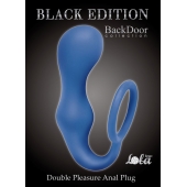 Синее эрекционное кольцо с анальной пробкой Double Pleasure Anal Plug - Lola Games - во Владивостоке купить с доставкой