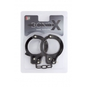 Чёрные наручники из листового металла BONDX METAL CUFFS BLACK - Dream Toys - купить с доставкой во Владивостоке