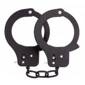 Чёрные наручники из листового металла BONDX METAL CUFFS BLACK - Dream Toys - купить с доставкой во Владивостоке