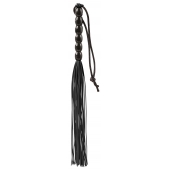 Чёрная мини-плеть из резины Rubber Mini Whip - 22 см. - Blush Novelties - купить с доставкой во Владивостоке