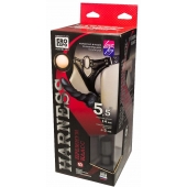 Пояс харнесс премиум класса WOMAN SIMPLEX(S) с 3 черными насадками - LOVETOY (А-Полимер) - купить с доставкой во Владивостоке