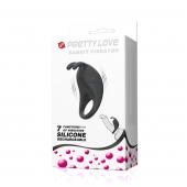 Чёрное эрекционное кольцо с вибрацией Rabbit Vibrator - Baile - во Владивостоке купить с доставкой