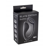 Чёрное эрекционное кольцо с анальной пробкой Button Anal Plug - Lola Games - во Владивостоке купить с доставкой