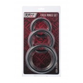 Набор из 3 чёрных эрекционных колец - ToyFa - во Владивостоке купить с доставкой