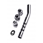 Металлический анальный душ с тремя насадками - ToyFa - купить с доставкой во Владивостоке