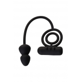 Чёрное эрекционное кольцо с вибропулькой и анальным хвостом - Erotist Adult Toys - во Владивостоке купить с доставкой