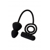 Чёрное эрекционное кольцо с вибростимулятором и анальным хвостом - Erotist Adult Toys - во Владивостоке купить с доставкой