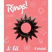 Чёрное эрекционное кольцо Rings Cristal - Lola Games - во Владивостоке купить с доставкой