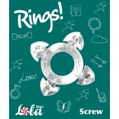 Прозрачное эрекционное кольцо Rings Screw - Lola Games - во Владивостоке купить с доставкой