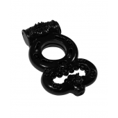 Чёрное эрекционное кольцо Rings Treadle с подхватом - Lola Games - во Владивостоке купить с доставкой