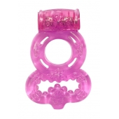 Розовое эрекционное кольцо Rings Treadle с подхватом - Lola Games - во Владивостоке купить с доставкой