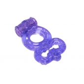 Фиолетовое эрекционное кольцо Rings Treadle с подхватом - Lola Games - во Владивостоке купить с доставкой