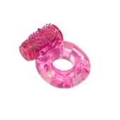 Розовое эрекционное кольцо с вибрацией Rings Axle-pin - Lola Games - во Владивостоке купить с доставкой
