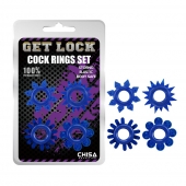 Набор из 4 синих колец Get Lock - Chisa - во Владивостоке купить с доставкой