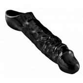 Чёрная увеличивающая насадка на член Mamba Cock Sheath Packaged - 16,5 см. - XR Brands - во Владивостоке купить с доставкой
