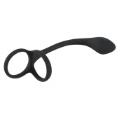 Эрекционное кольцо с утяжкой на мошонку и анальным плаг Black Velvets - Orion - во Владивостоке купить с доставкой