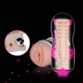 Мастурбатор-вагина Sex In A Can Vibra Vagina Tunnel - Lovetoy - во Владивостоке купить с доставкой