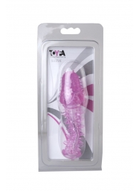 Закрытая насадка розового цвета с шипами и точками - 13,5 см. - Toyfa Basic - во Владивостоке купить с доставкой
