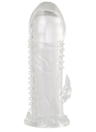 Прозрачная гелевая насадка с рельефом - 13 см. - Toyfa Basic - во Владивостоке купить с доставкой