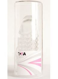 Гелевая прозрачная насадка с 2 отростками - 13 см. - Toyfa Basic - во Владивостоке купить с доставкой