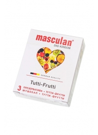 Жёлтые презервативы Masculan Ultra Tutti-Frutti с фруктовым ароматом - 3 шт. - Masculan - купить с доставкой во Владивостоке