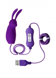Фиолетовое виброяйцо с пультом управления A-Toys Bunny, работающее от USB - A-toys