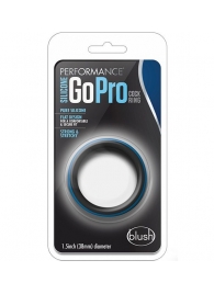 Черно-синее эрекционное кольцо Silicone Go Pro Cock Ring - Blush Novelties - во Владивостоке купить с доставкой