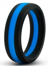 Черно-синее эрекционное кольцо Silicone Go Pro Cock Ring - Blush Novelties - во Владивостоке купить с доставкой