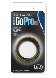 Черно-желтое силиконовое эрекционное кольцо Silicone Go Pro Cock Ring - Blush Novelties - во Владивостоке купить с доставкой