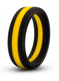 Черно-желтое силиконовое эрекционное кольцо Silicone Go Pro Cock Ring - Blush Novelties - во Владивостоке купить с доставкой