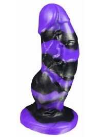 Черно-фиолетовый фаллоимитатор Мартин medium - 24,5 см. - Erasexa - купить с доставкой во Владивостоке