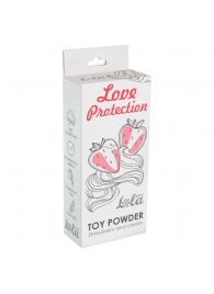 Пудра для игрушек Love Protection с ароматом клубники со сливками - 30 гр. - Lola Games - купить с доставкой во Владивостоке